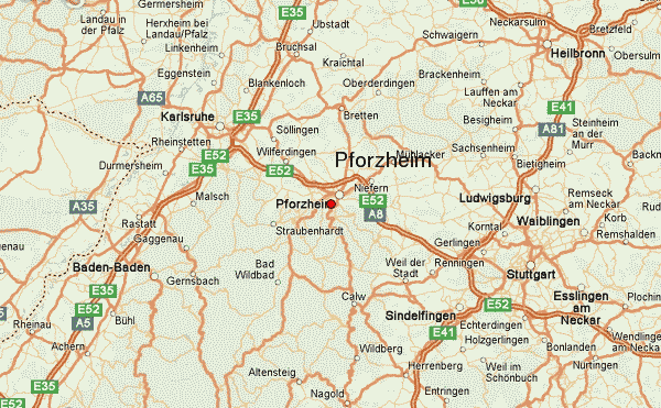 Pforzheim regionen karte