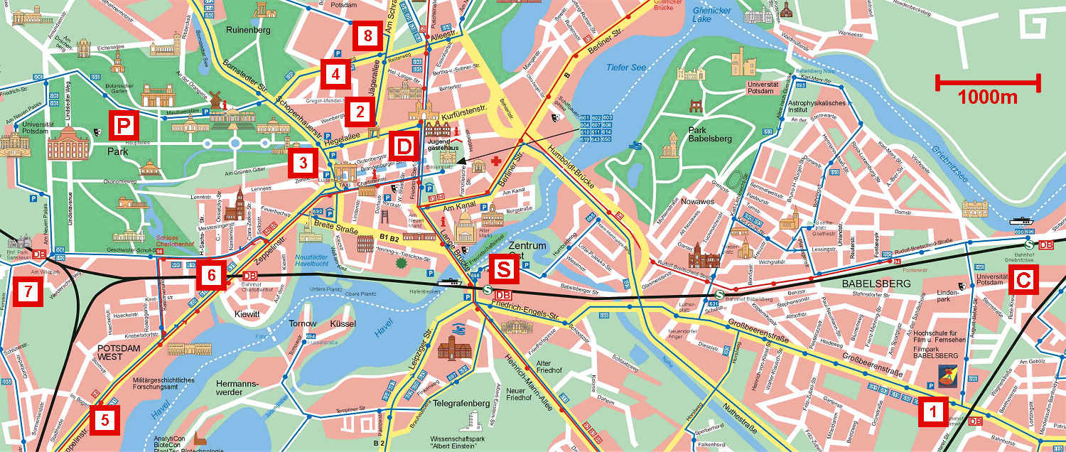 Potsdam stadt karte