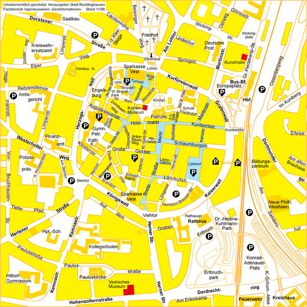 Recklinghausen center karte