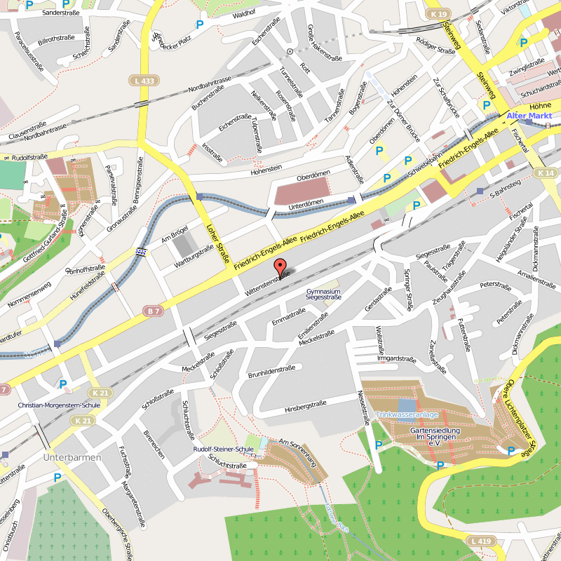 Wuppertal stadt karte