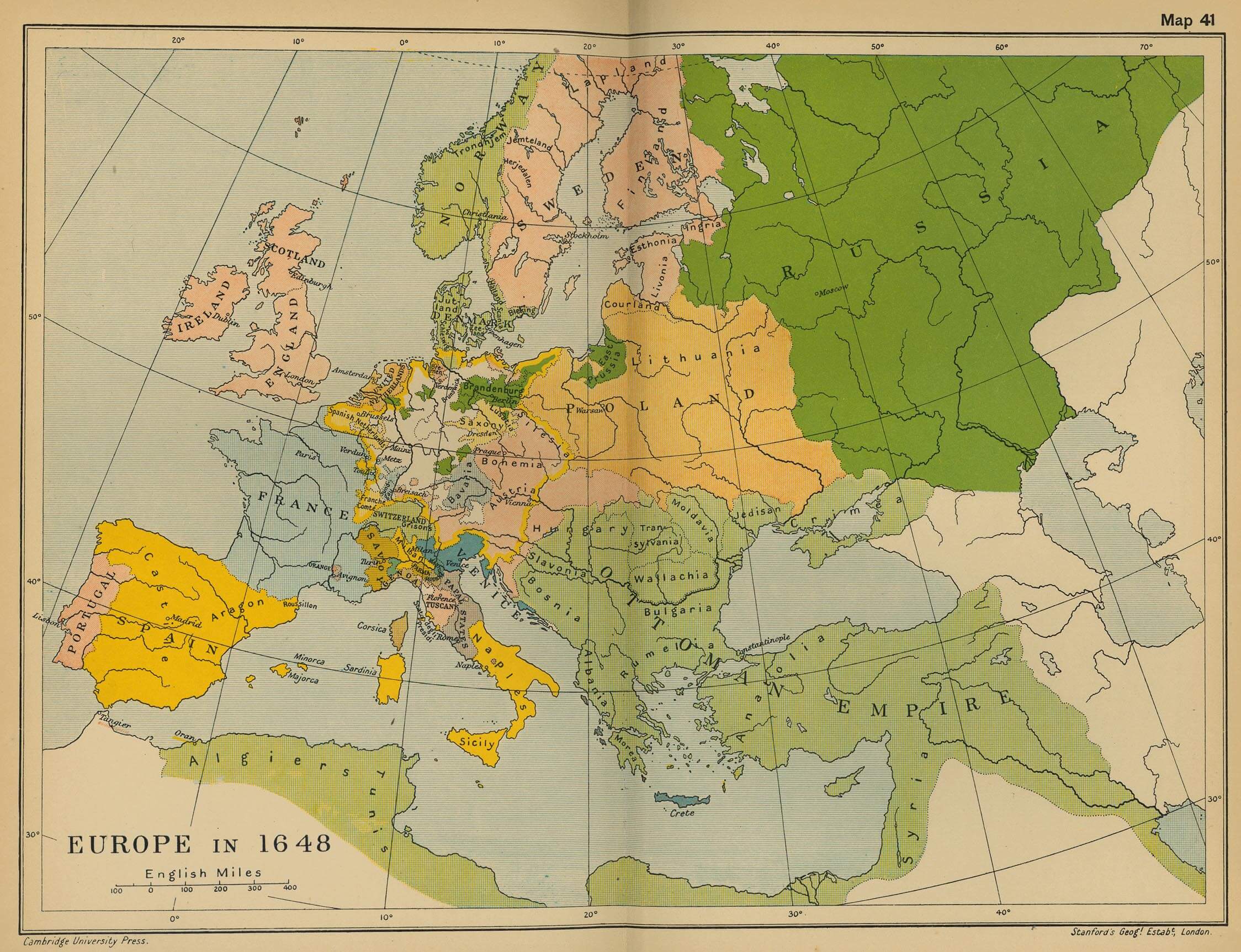europa karte 1648