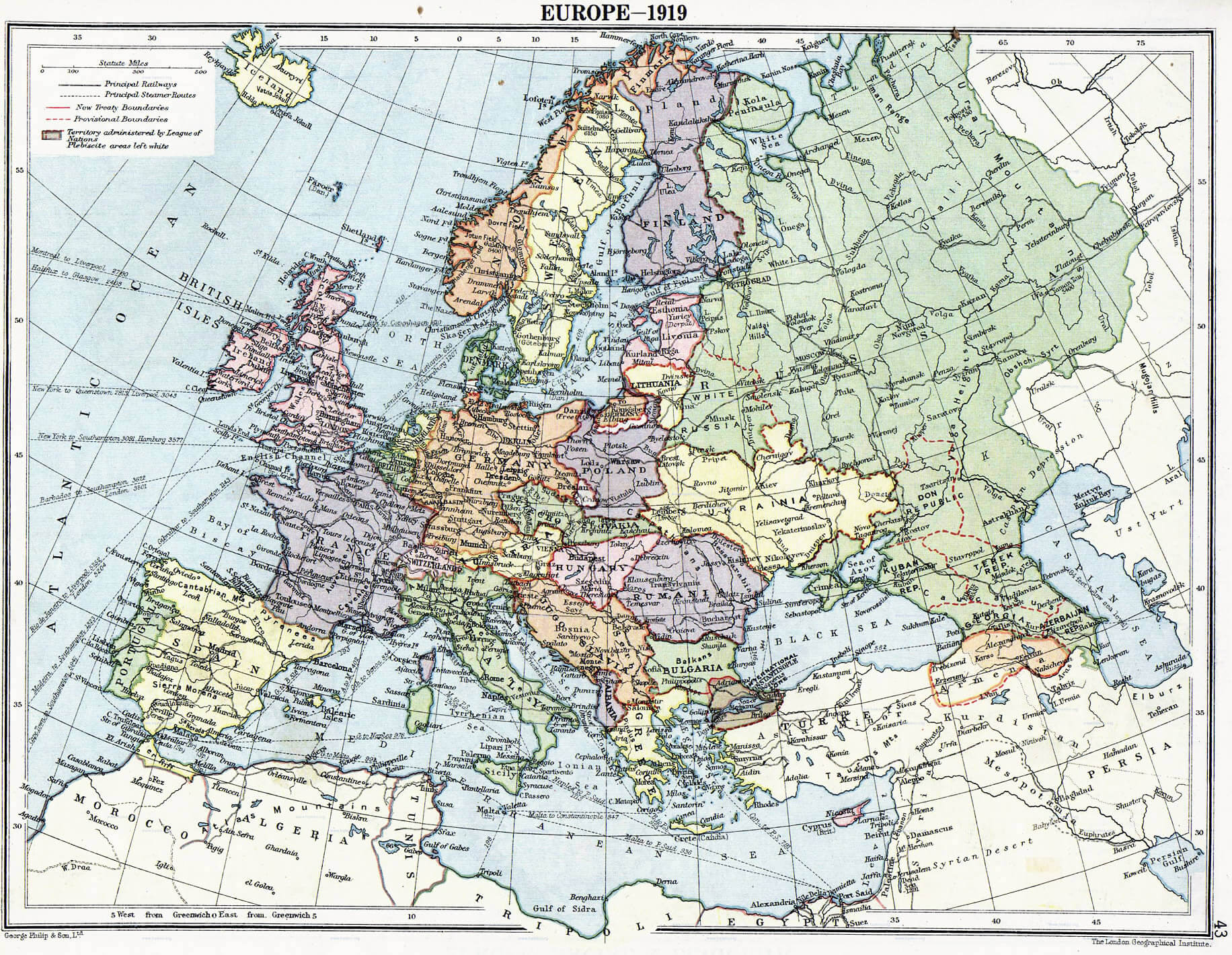 europa karte 1919