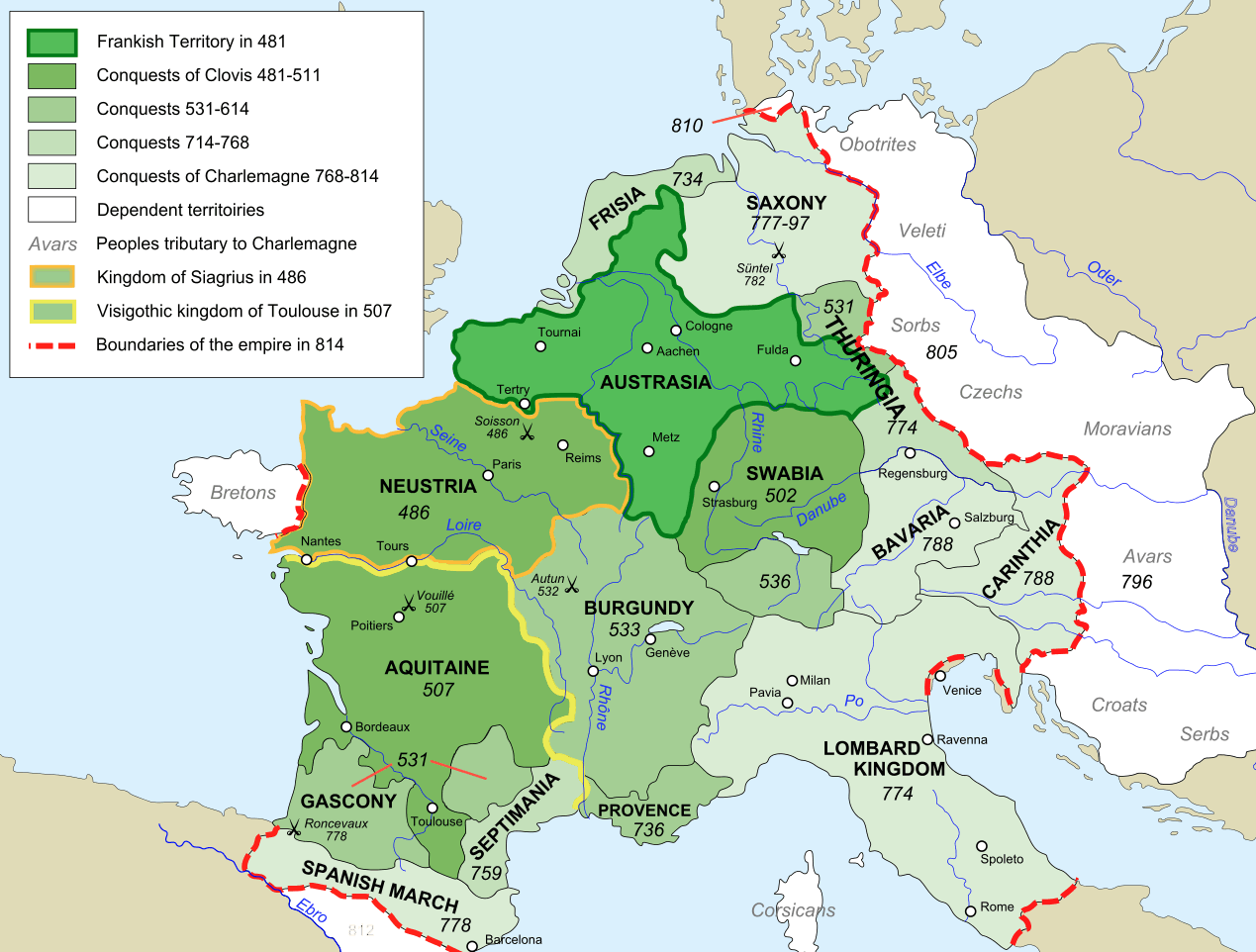 europa karte frankish reich 481 814