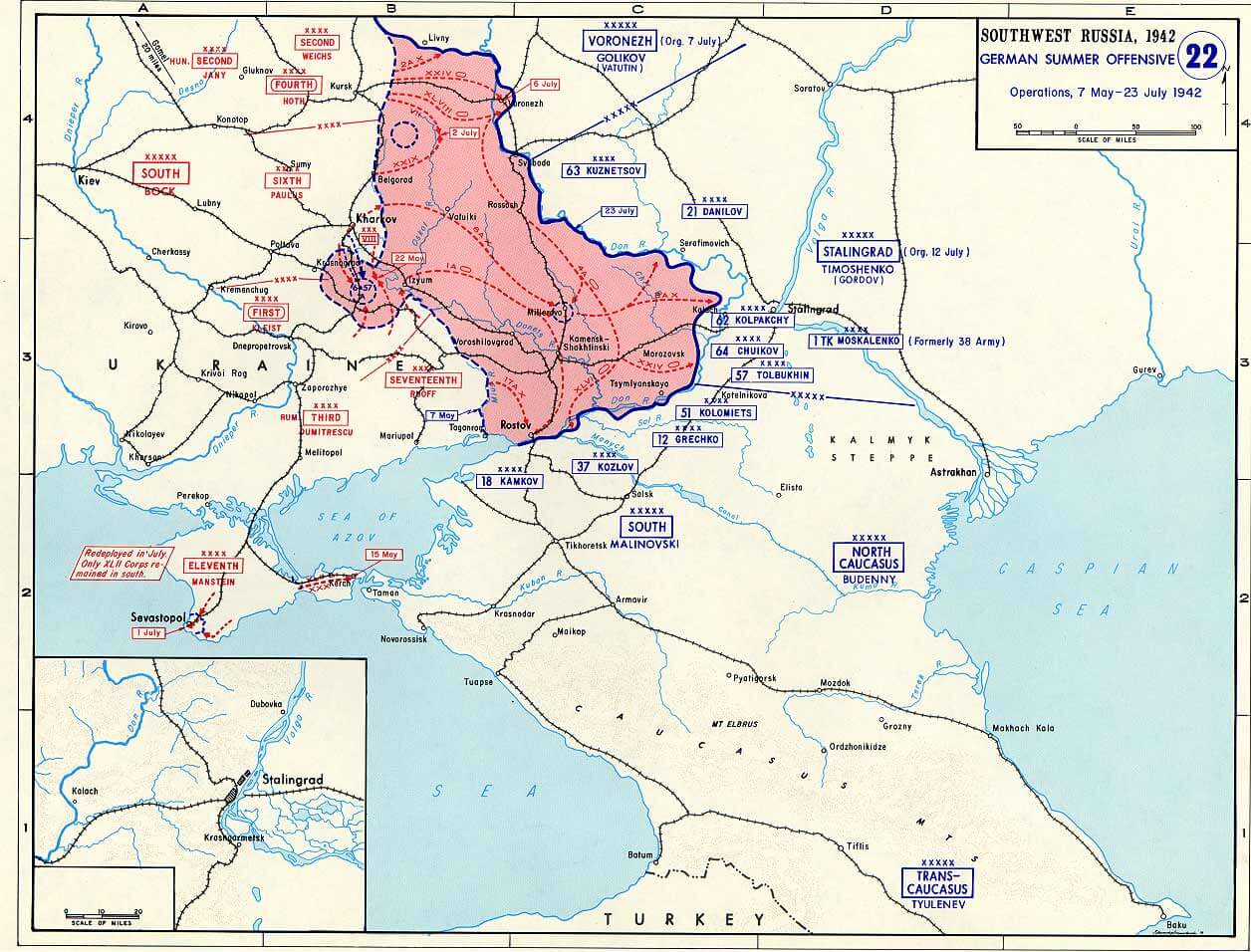 europa karte weltkrieg2 stalingrad 1942