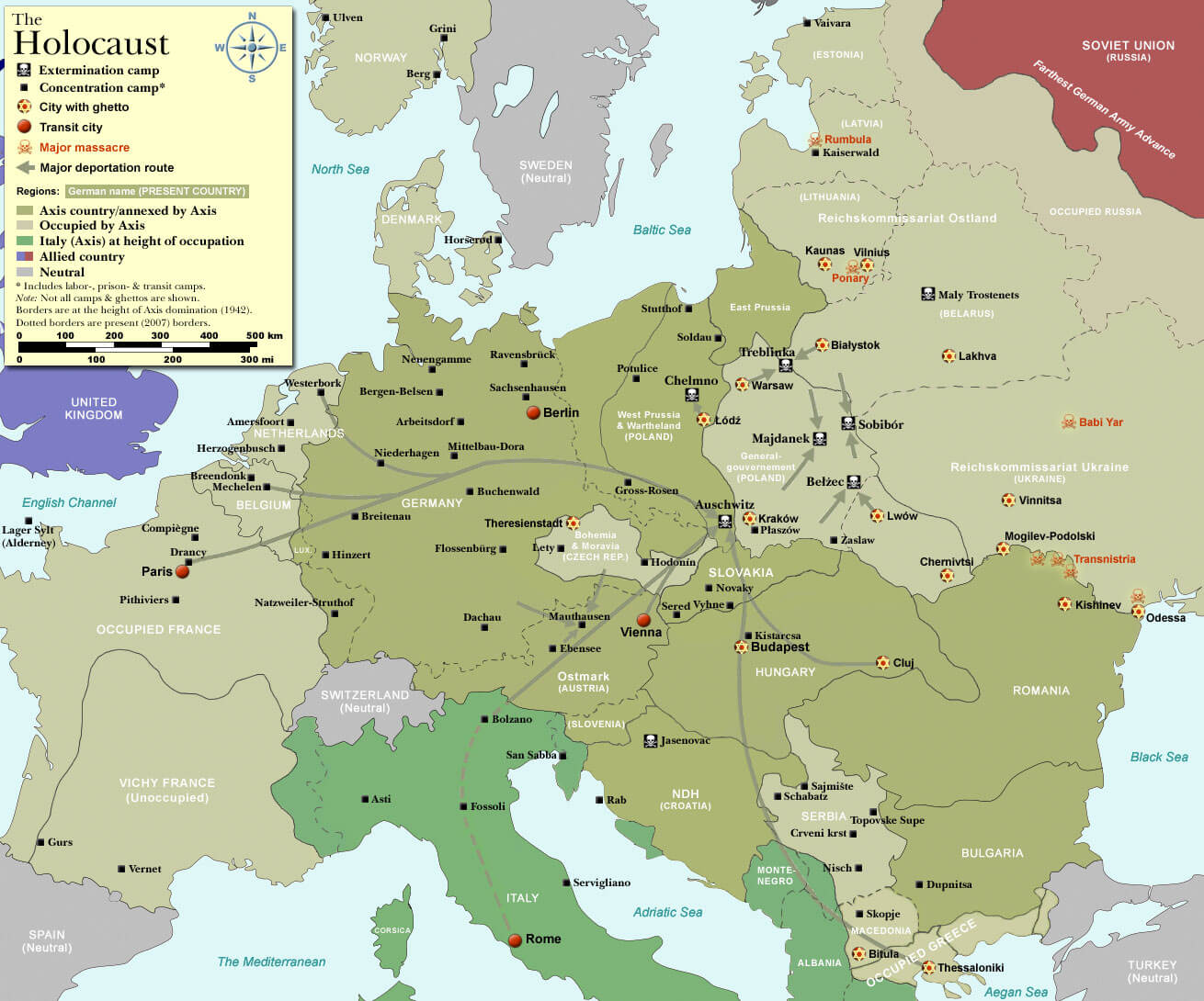 europa karte weltkrieg II