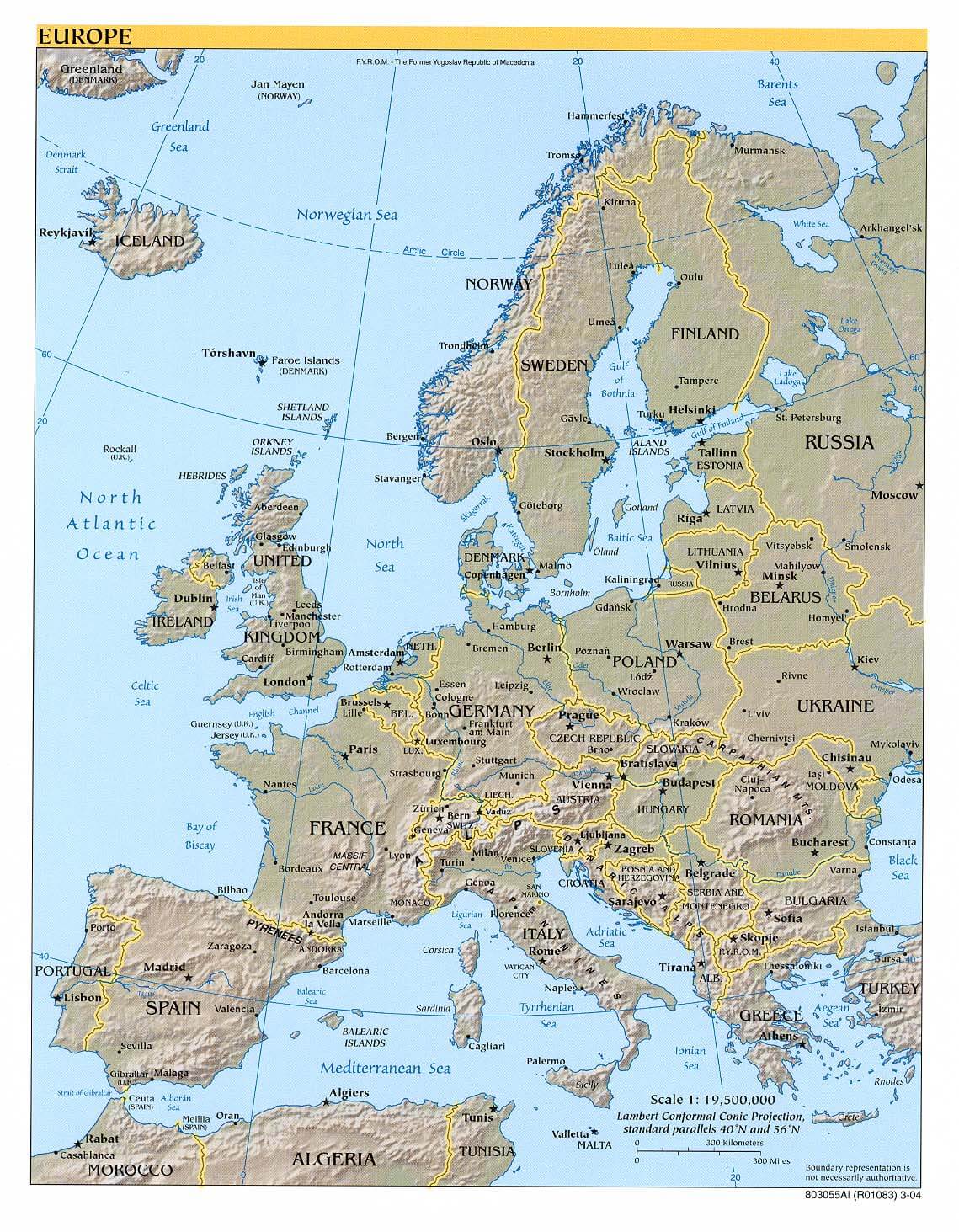europa physikalisch karte