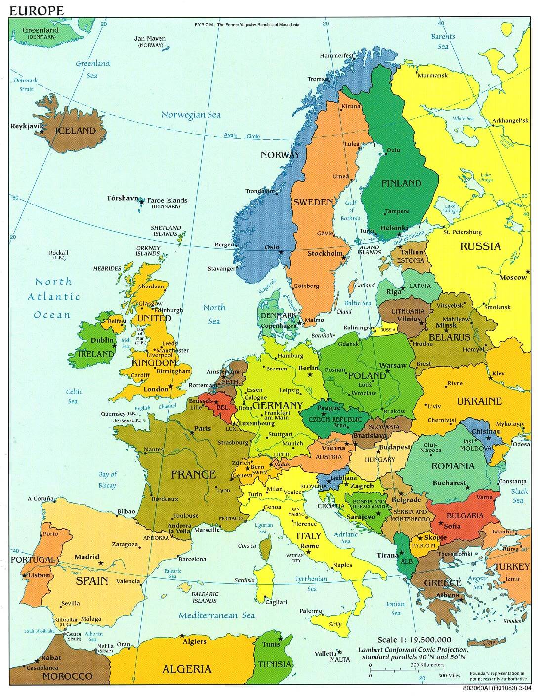 europa politisch karte
