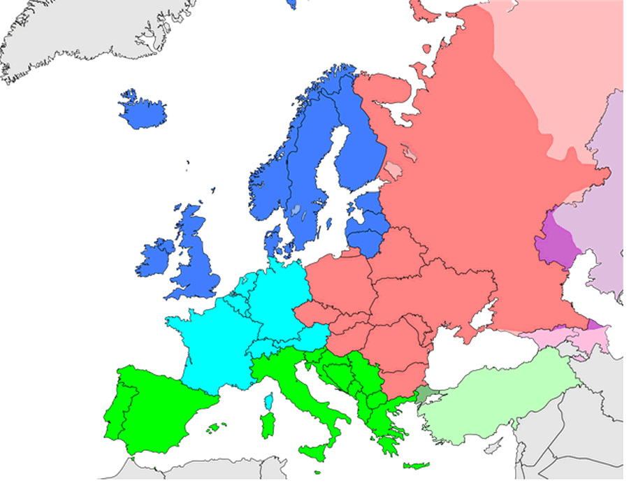 europa subregion karte un geoschme