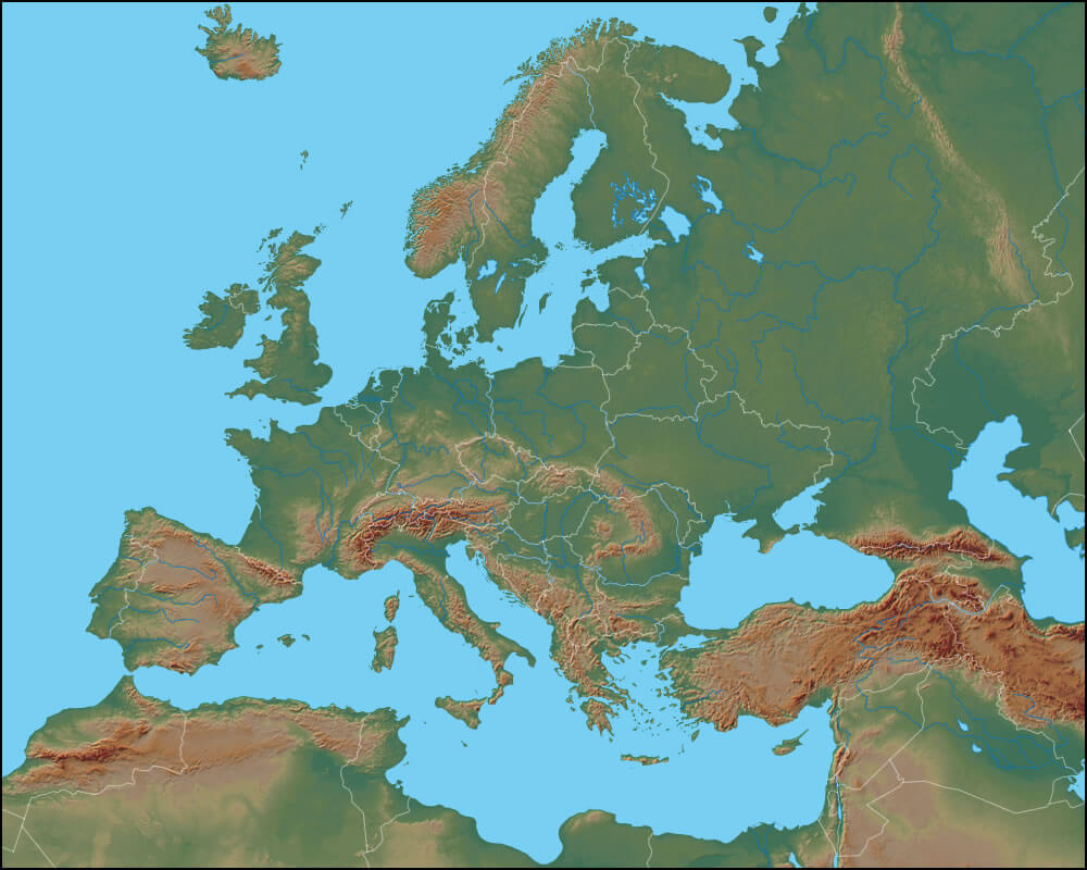 satellit bild von europa