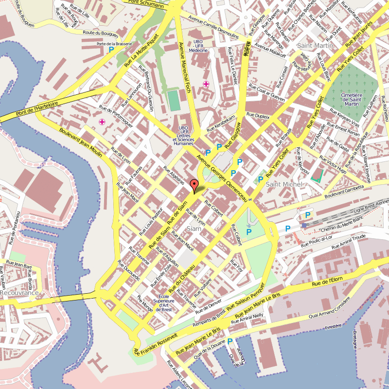 Brest stadt karte