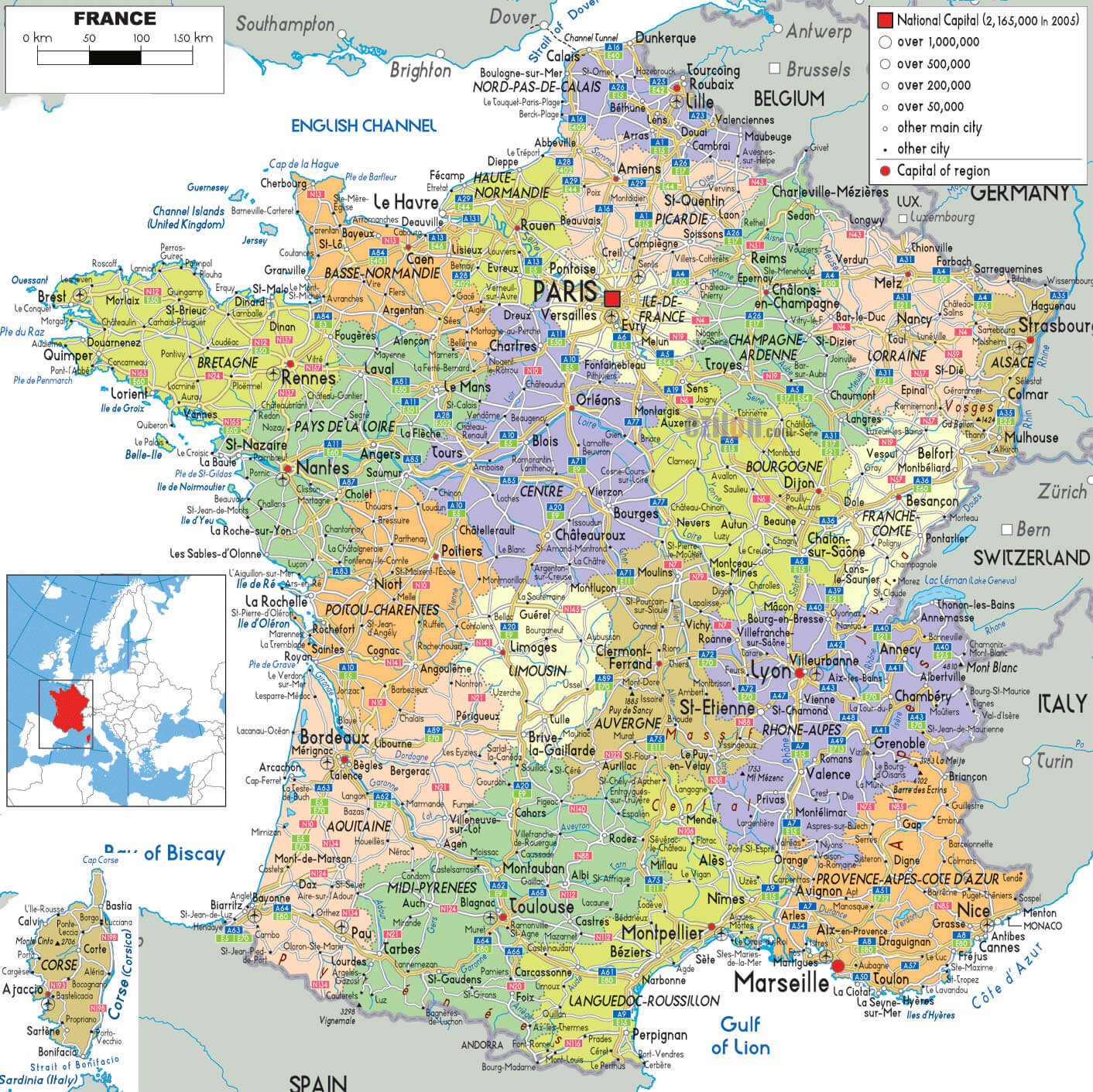 karte von frankreich regionen