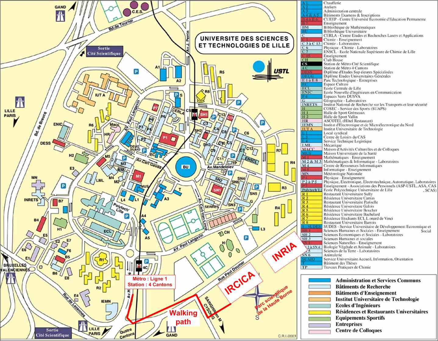 Lille university karte