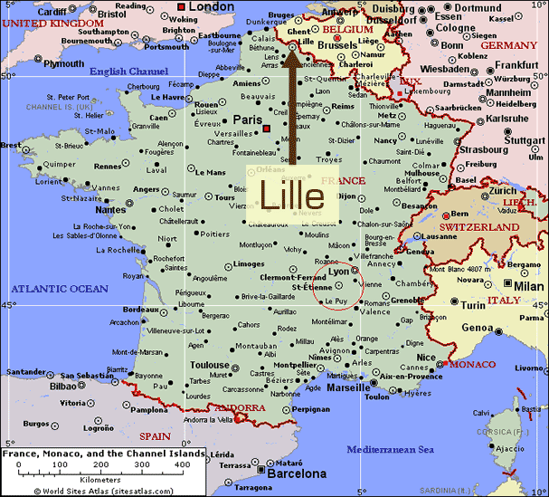 frankreich Lille karte