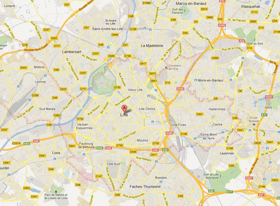 karte von Lille