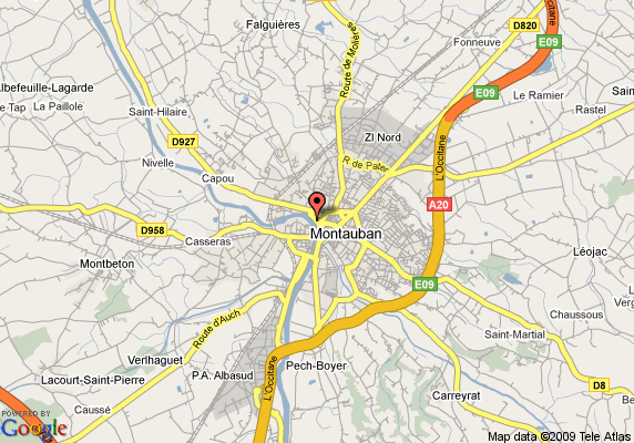 Montauban Karte Frankreich