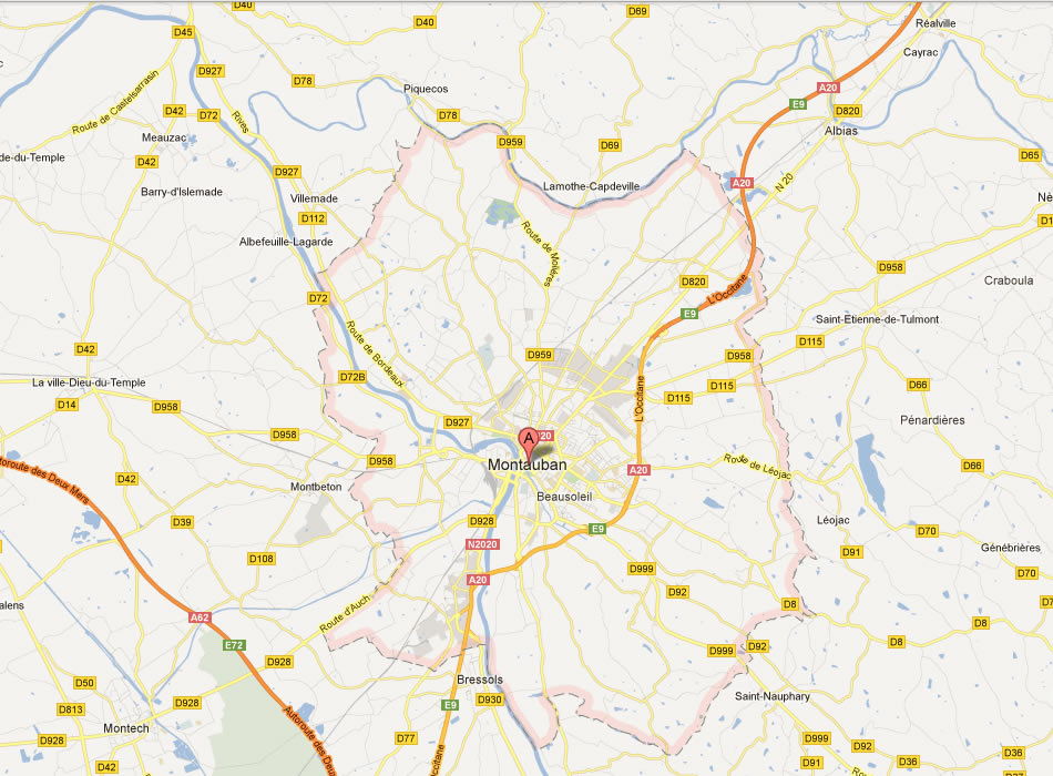 Montauban Karte Frankreich