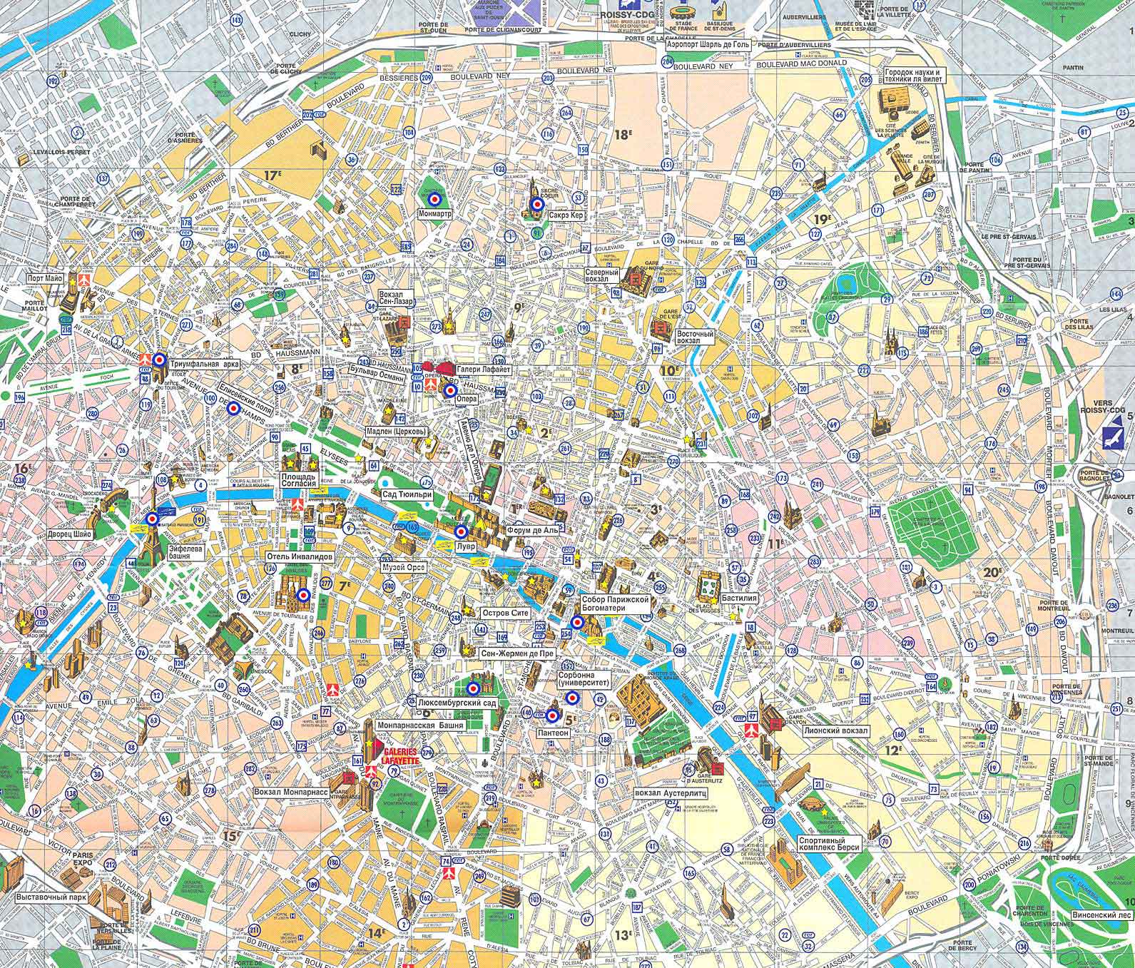Paris Karte - Frankreich