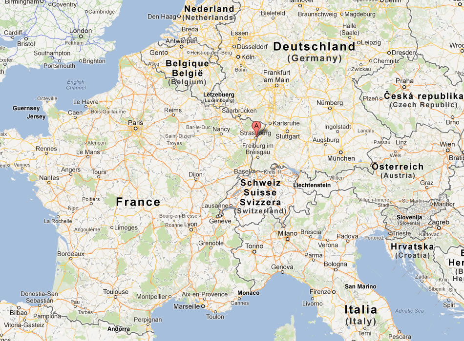karte von Strasbourg frankreich