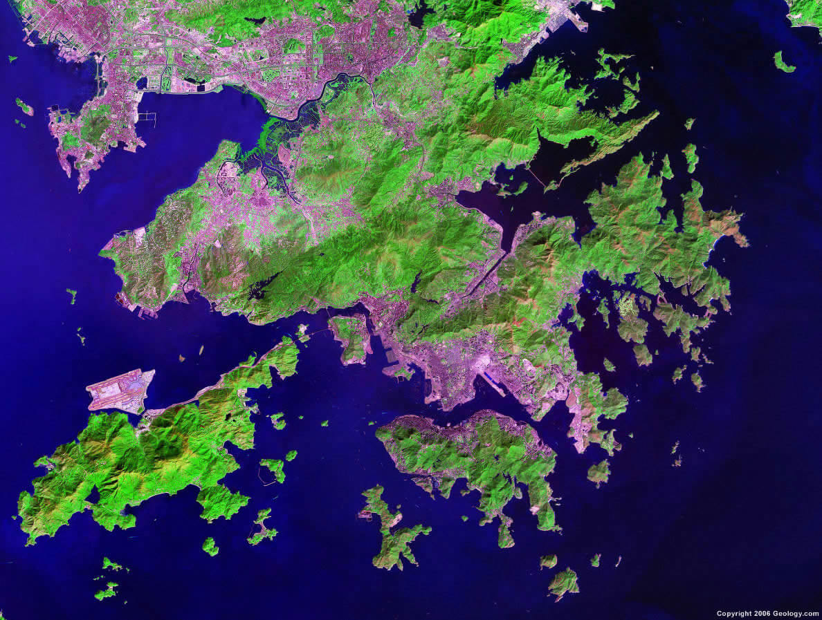 satellit bild von hong kong