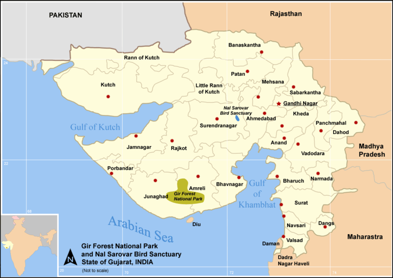 Ahmadabad provinz karte