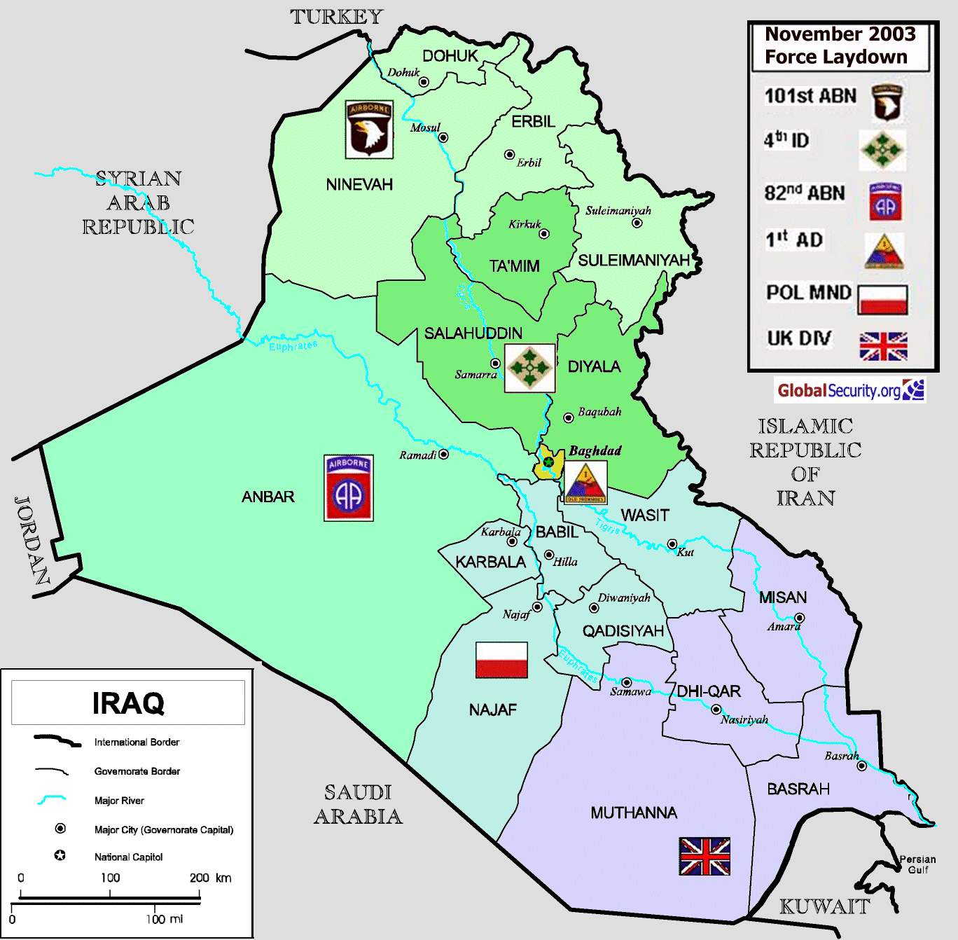 irak karte stadte
