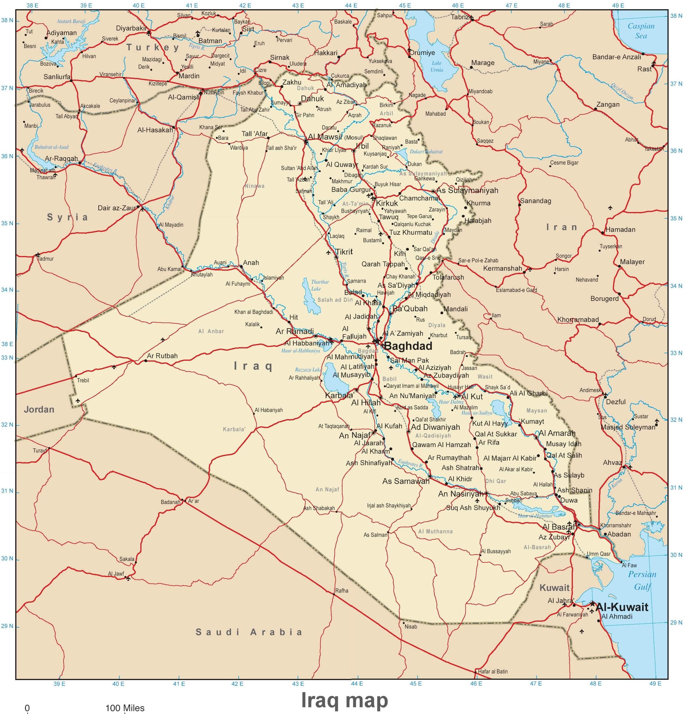 irak canton karte