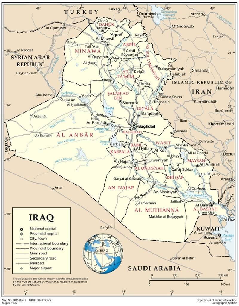 irak karte 1996