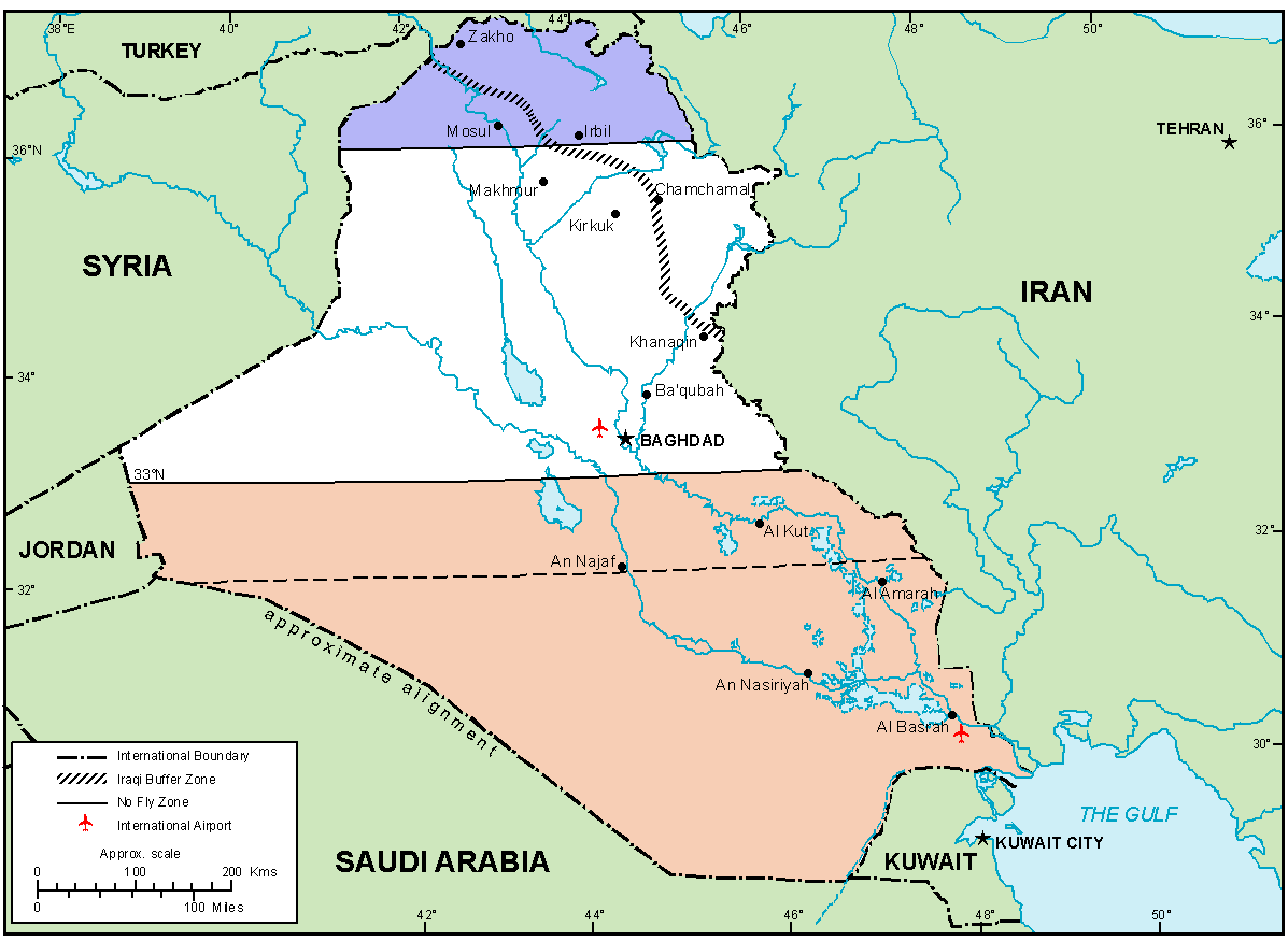 irak karte nofly zone