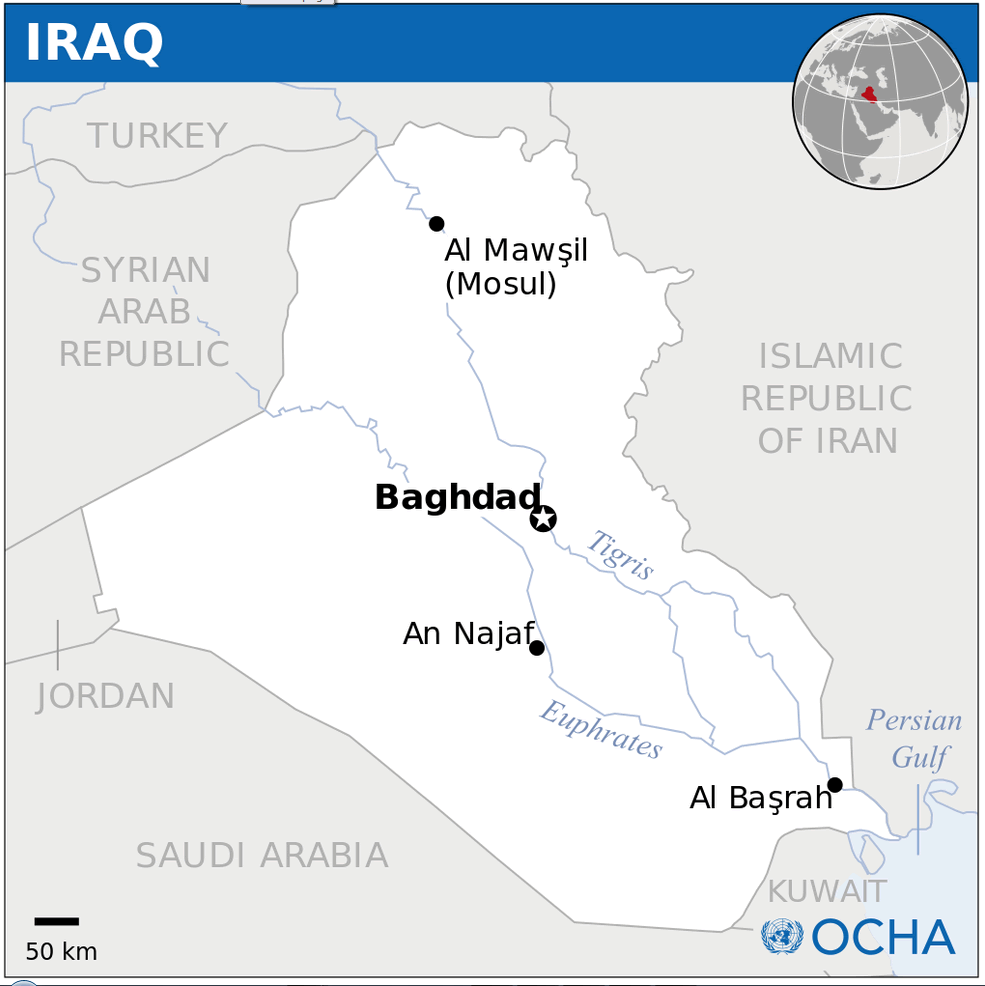 irak lage karte