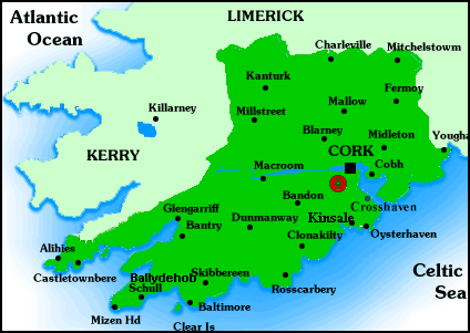 Cork regional karte