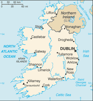 irland dublin karte