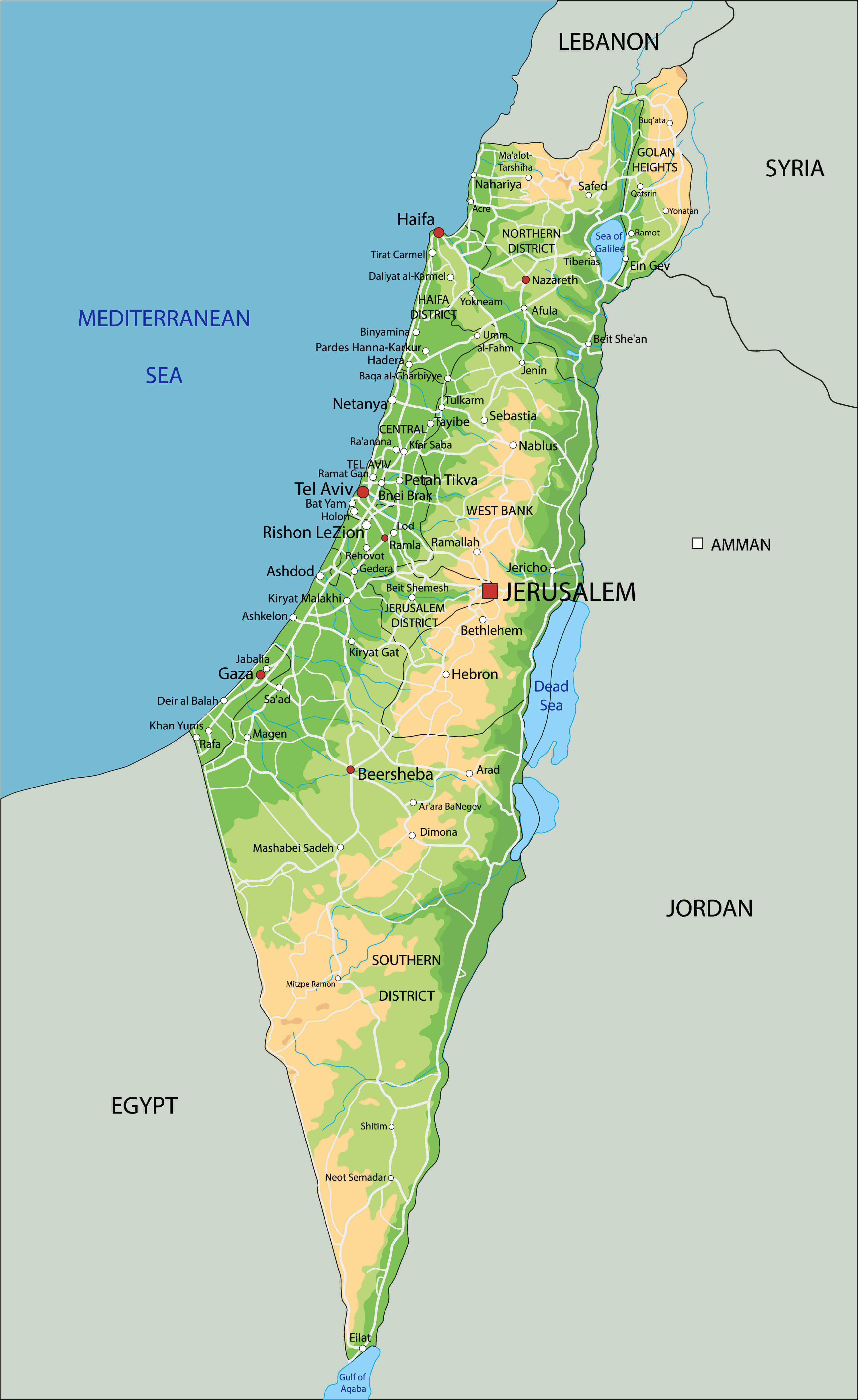Geografische Lage Israels Karte
