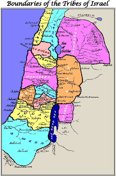 grenzen der stamme von israel