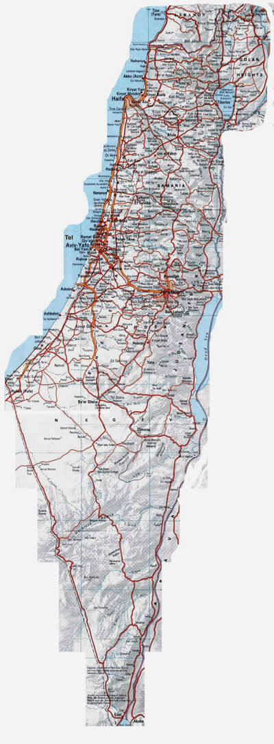 israel karte stadte