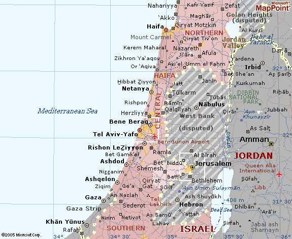 israel west bank karte