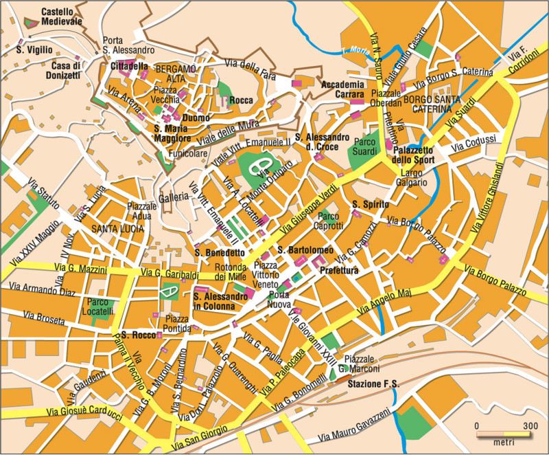 Bergamo center karte