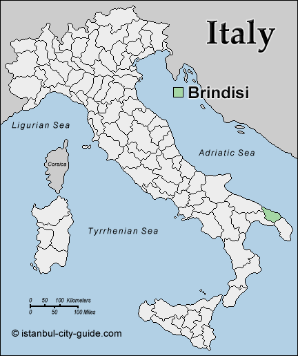 Brindisi italien karte