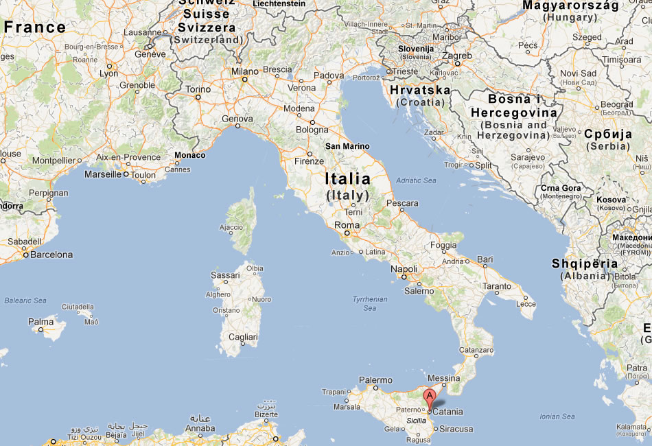 karte von Catania italien