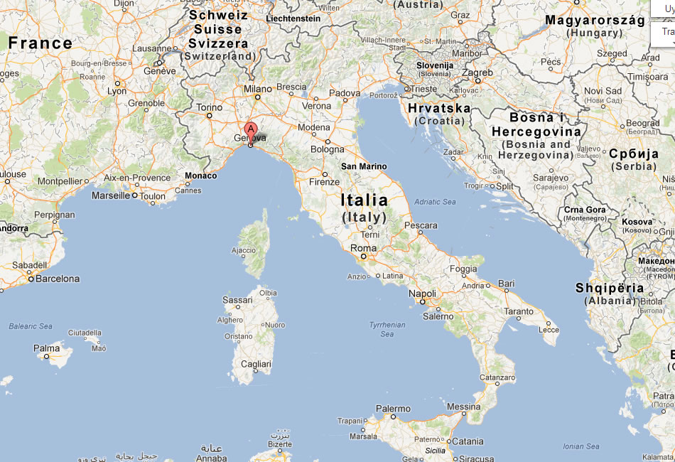 karte von Genoa italien