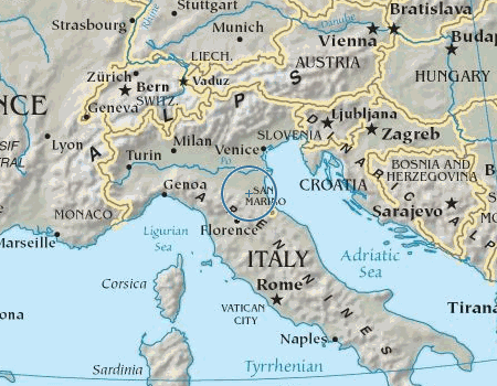Imola San Marino karte