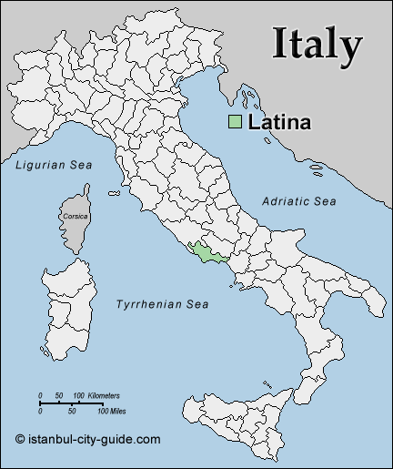 Latina italien karte
