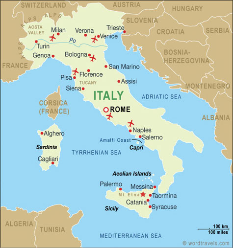 italien milan karte