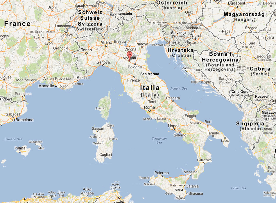 karte von Modena italien