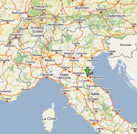 Ravenna italien karte