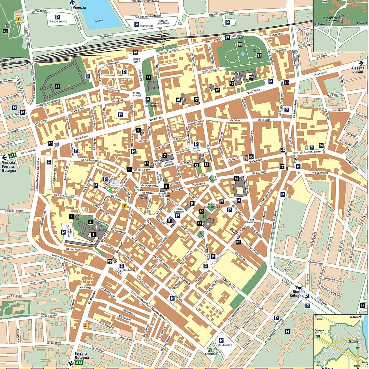 Ravenna center karte