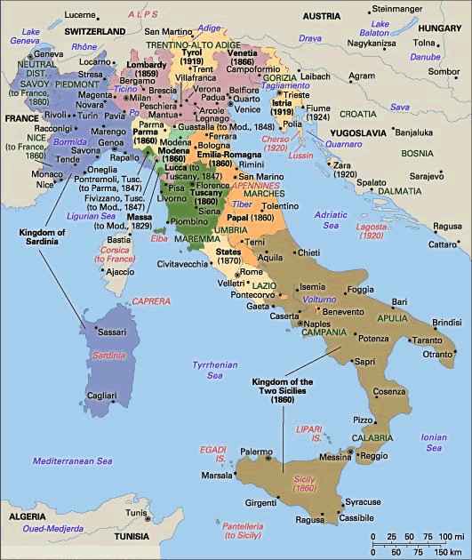 stadte karte von italien