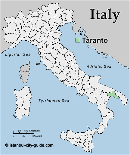 italien Taranto karte