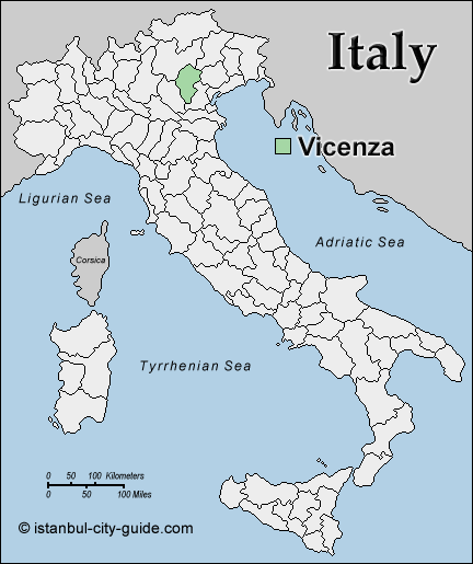 italien Vicenza karte