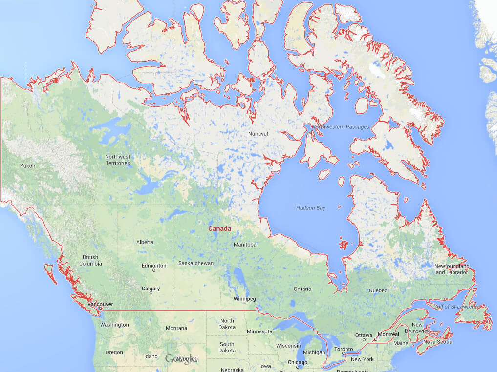 karte von kanada google