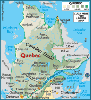 Quebec karte